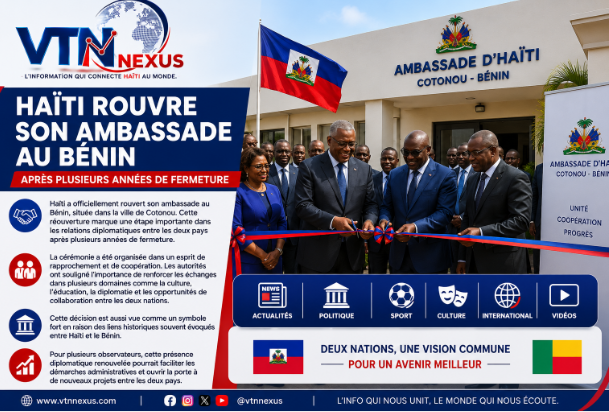 Haïti signe son grand retour diplomatique en Afrique avec la réouverture de son ambassade au Bénin Diplomatie